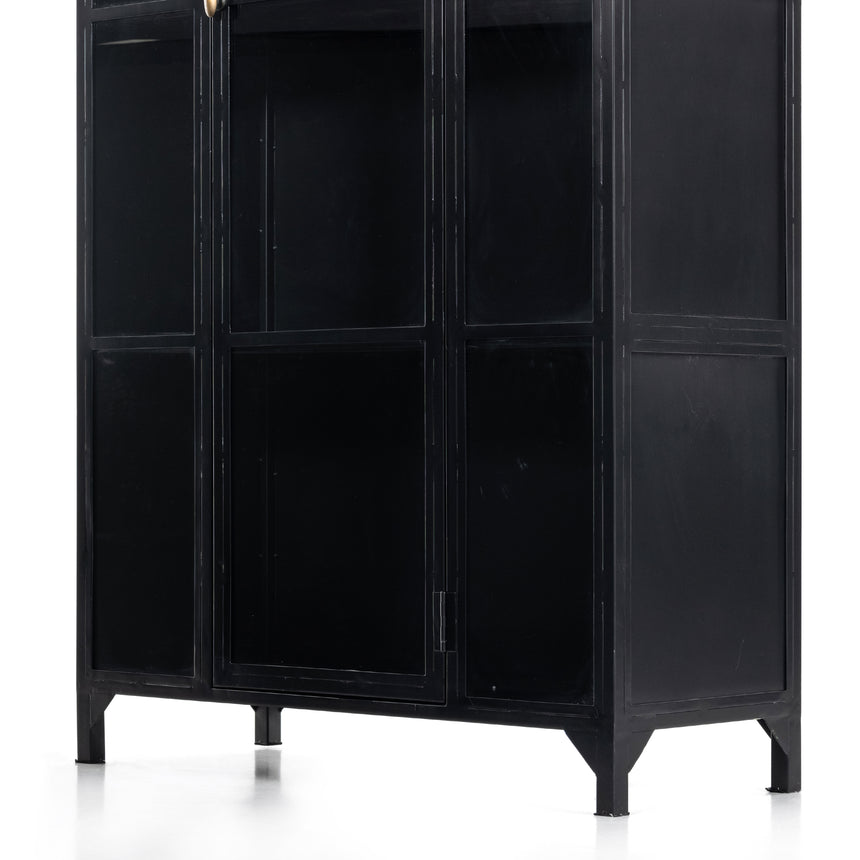 Black Iron & Clear Glass with Weathered Bronze Iron | Belmont Cabinet | Valley Ridge Furniture