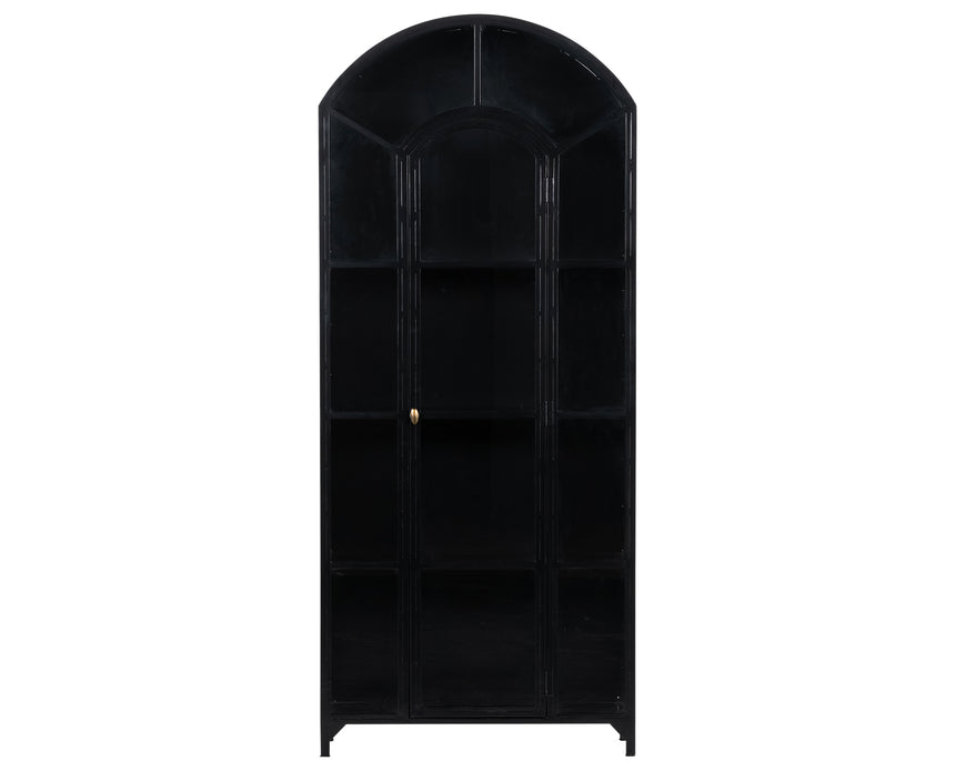 Black Iron & Clear Glass with Weathered Bronze Iron | Belmont Cabinet | Valley Ridge Furniture