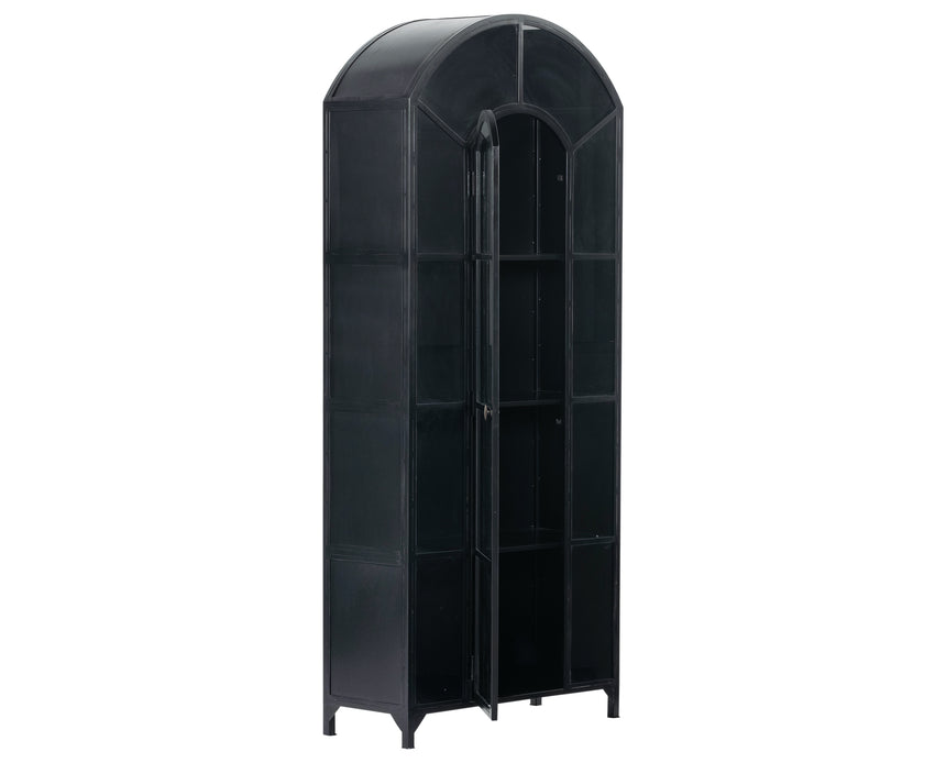 Black Iron & Clear Glass with Weathered Bronze Iron | Belmont Cabinet | Valley Ridge Furniture
