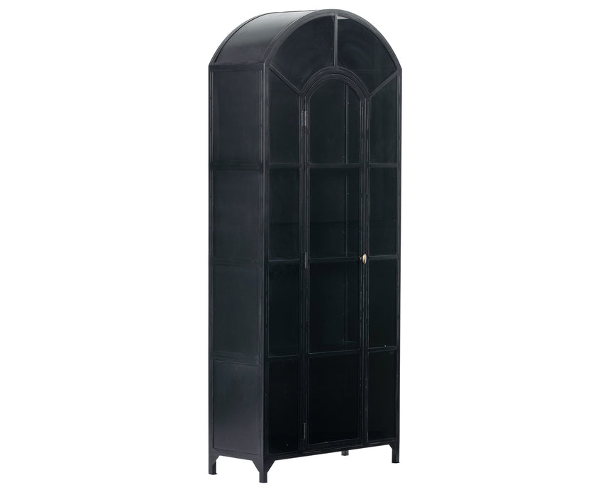 Black Iron & Clear Glass with Weathered Bronze Iron | Belmont Cabinet | Valley Ridge Furniture