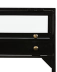 Black Iron with Tempered Glass | Shadow Box End Table | Valley Ridge Furniture