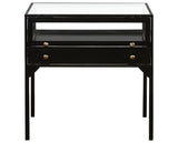Black Iron with Tempered Glass | Shadow Box End Table | Valley Ridge Furniture