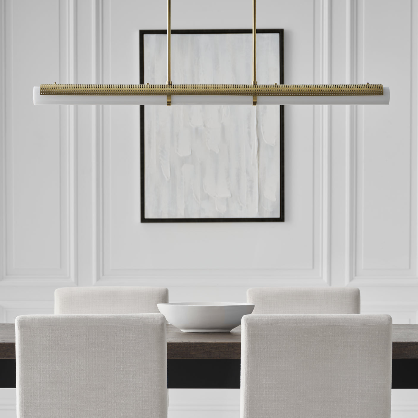 Precision Large Linear Chandelier