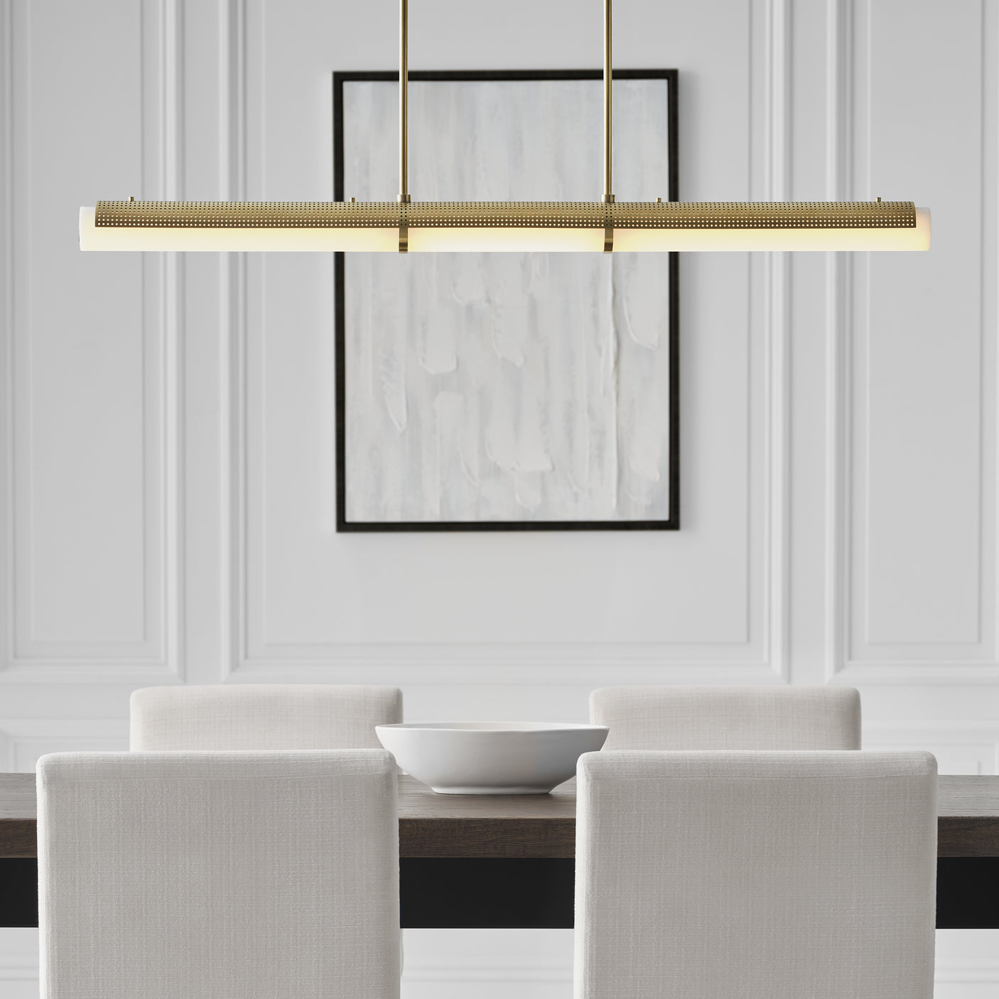 Precision Large Linear Chandelier