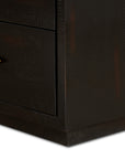 Burnished Black Wood with Antique Brass Iron | Suki 6 Drawer Dresser | Valley Ridge Furniture