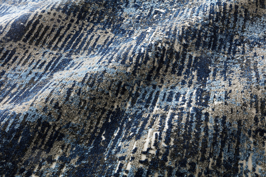 Viera Rug 09 | Dark Blue / Grey