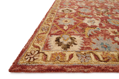 Victoria Rug 09 | Terracotta / Gold