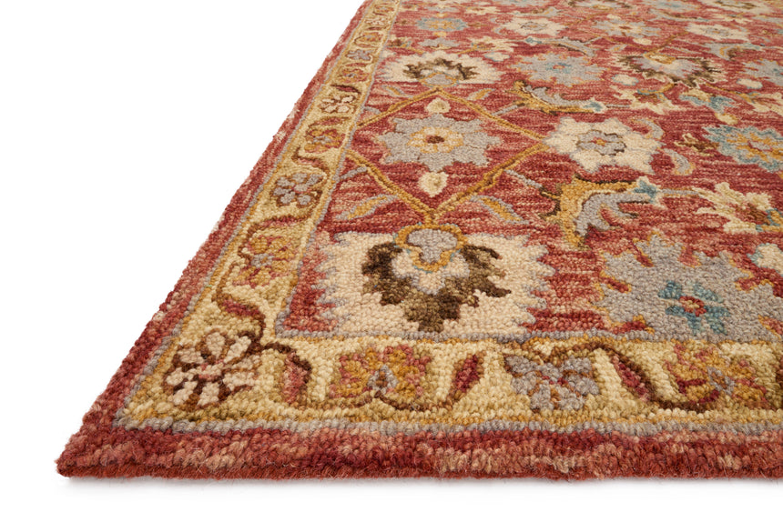 Victoria Rug 09 | Terracotta / Gold