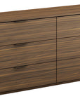 	Smoked Walnut with Bronze Handles | Mobican Verona Double Dresser | Valley Ridge Furniture