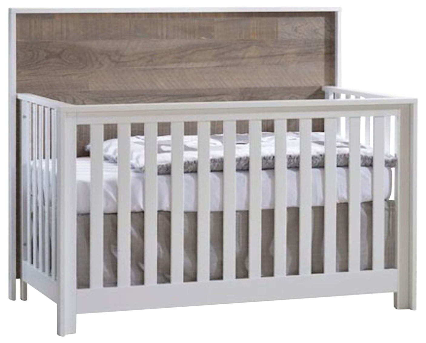 White Birch with Brown Bark Oak Veneer | Vibe Convertible Crib | Valley Ridge Furniture