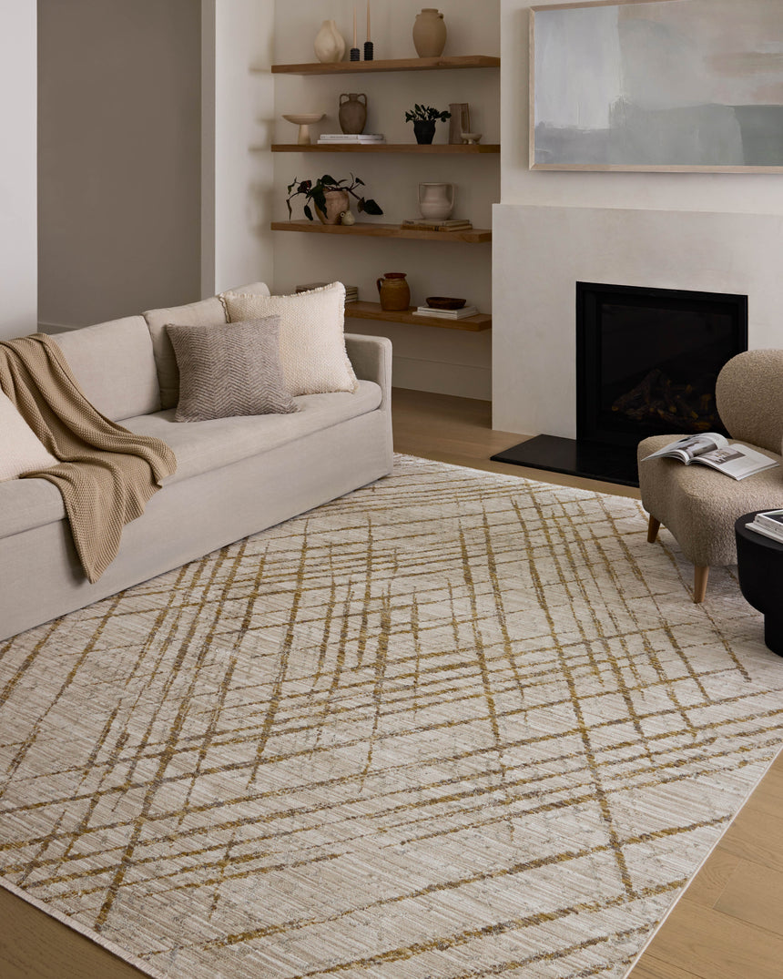 Wade Rug 04 | Beige / Gold