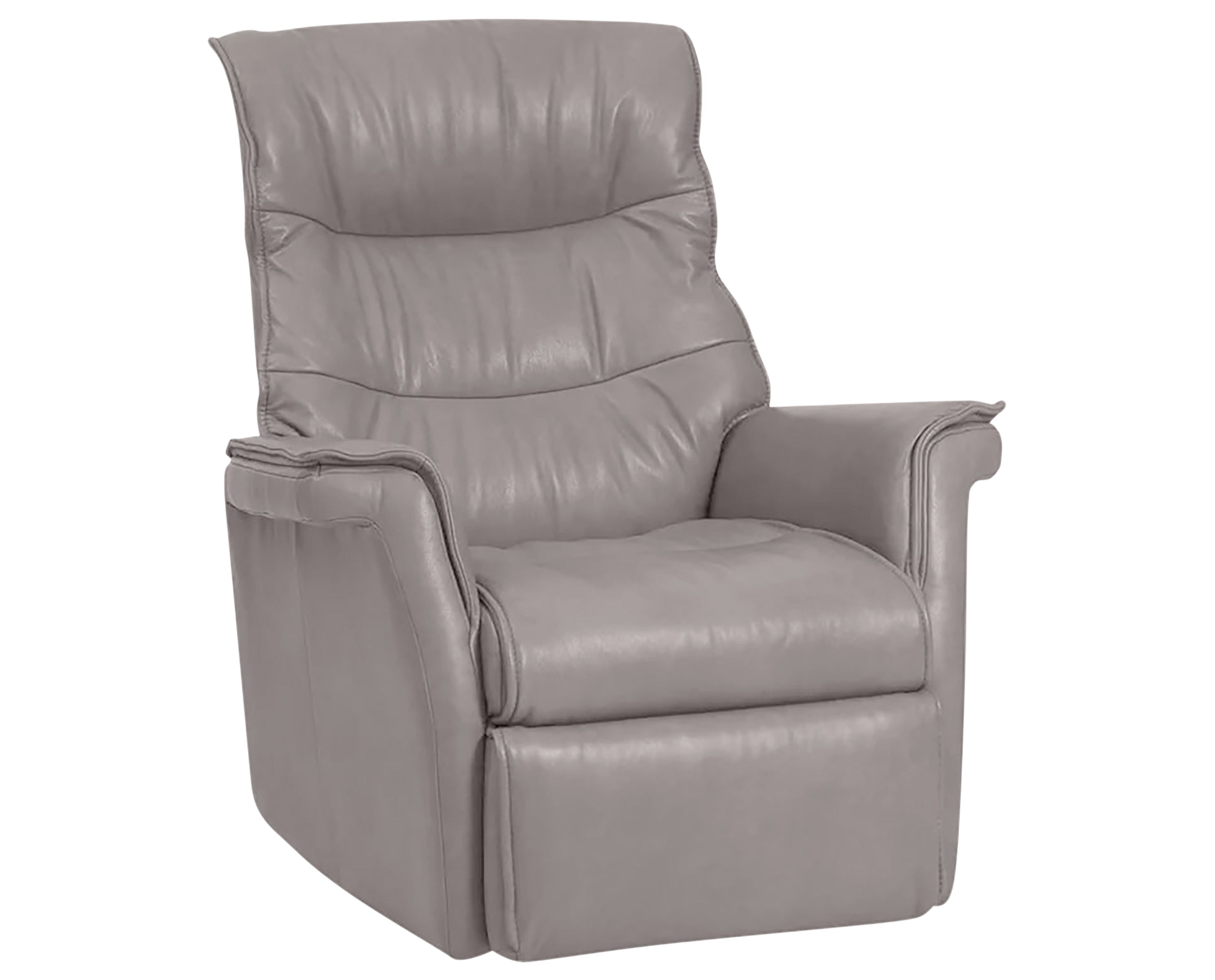 Trend Leather Cinder | Norwegian Comfort Chelsea 1-Seater Wallsaver | Valley Ridge Furniture