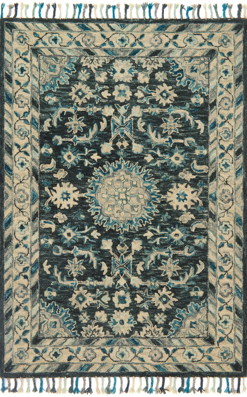 Zharah Rug 02 | Teal / Grey