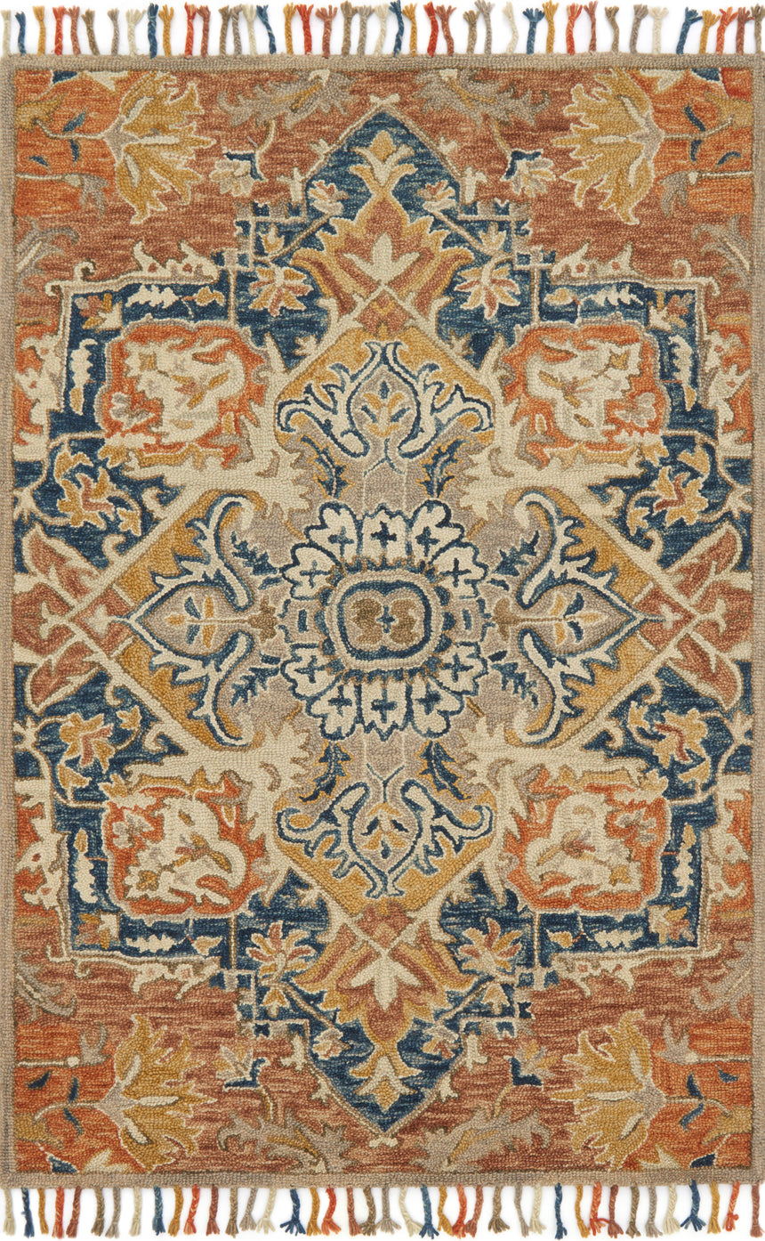 Zharah Rug 10 | Rust / Blue