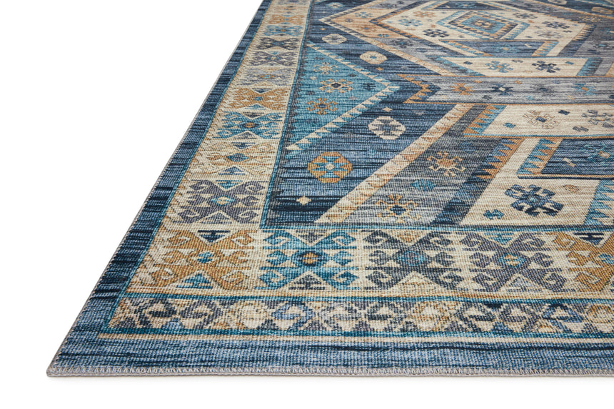 Zion Rug 02 | Ocean / Gold