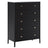 Matte Black on Oak with Porcelain and Bronze Handles | Mobican Zara High Chest | Valley Ridge Furniture
