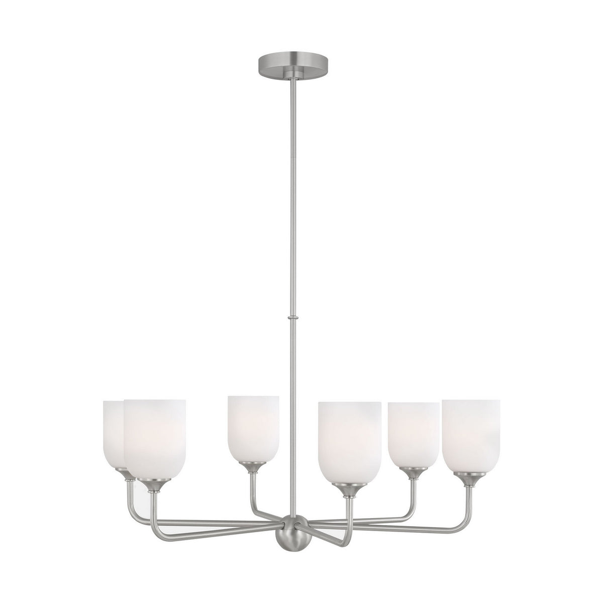 Six Light Chandelier — 17.25"