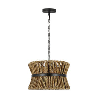 Two Light Pendant — Woven/Natural