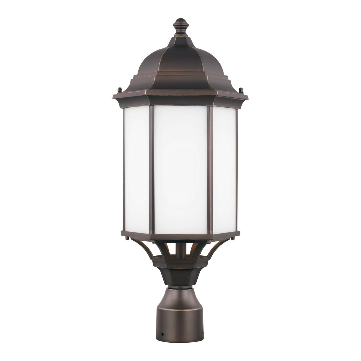 Sevier 22" Post Lantern — Satin Etched