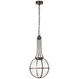 Gracie Medium Captured Globe Pendant with Clear Glass