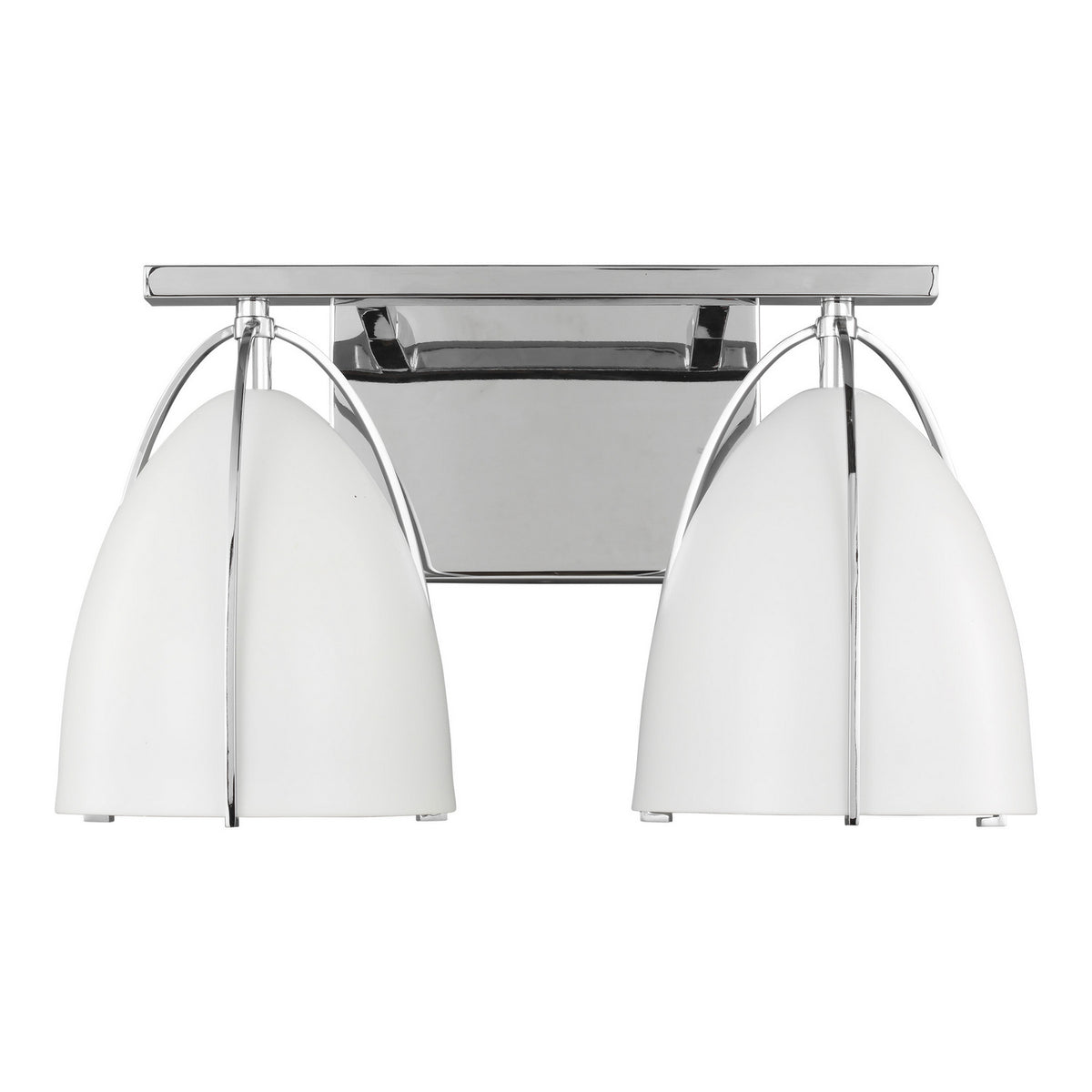 Two Light Wall/Bath — Matte White, 9 W