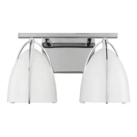 Two Light Wall/Bath — Matte White, 9 W