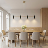 Zentro Four Light Linear Chandelier