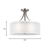 Elmwood Park Three Light Flush Mount