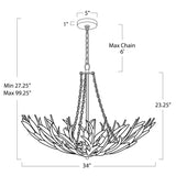 River Reed Six Light Chandelier — 27.25"