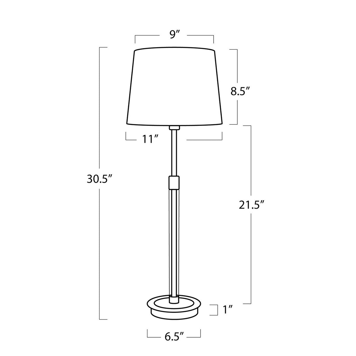 Auburn One Light Buffet Lamp