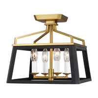 Four Light Flush Mount — 11.25", 60 W