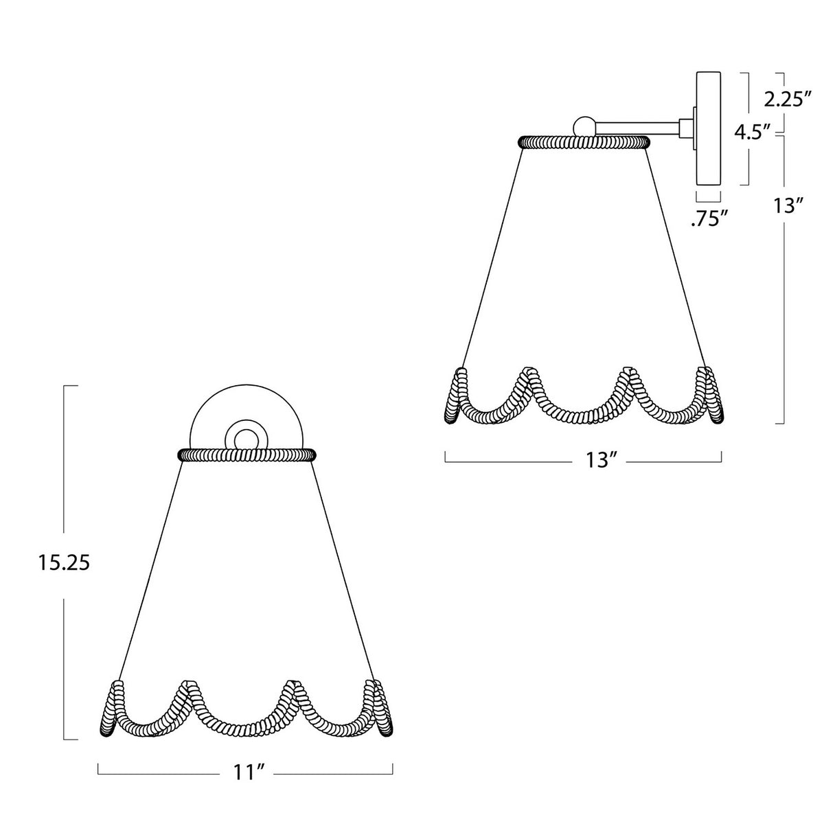Summer One Light Wall Sconce — 15.25"