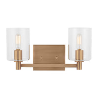 LED Bath Wall Sconce — W: 14.25" × H: 7.75" × D: 6.38"