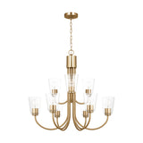 Miles Nine Light Chandelier — Clear