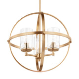 Alturas Three Light Chandelier — Clear Seeded