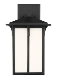 Tomek 1-Light Small Wall Lantern — Etched / White Inside