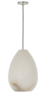 Alina One Light Pendant — 6.80", Alabaster