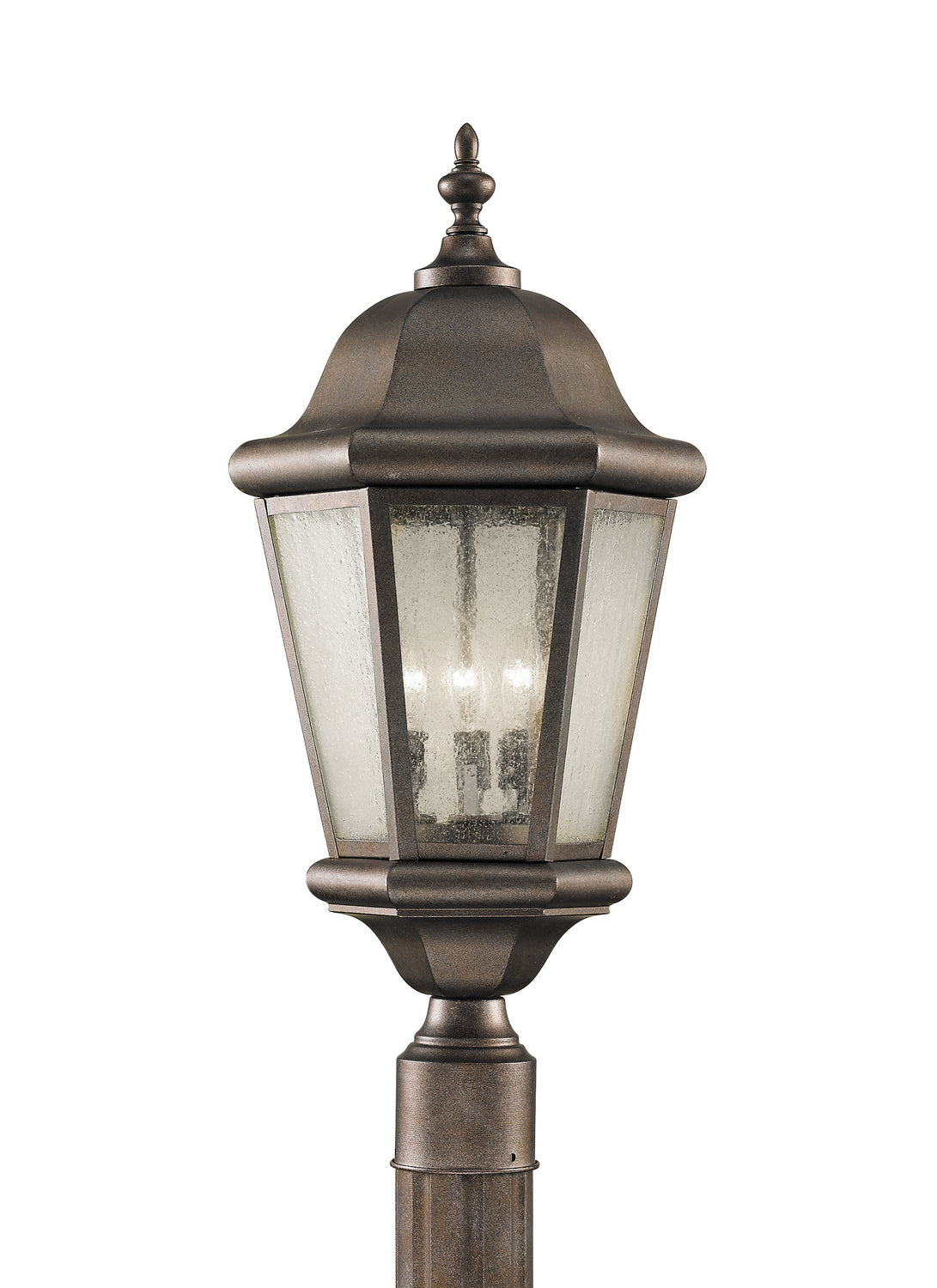 Three Light Outdoor Post Lantern — 22.25"