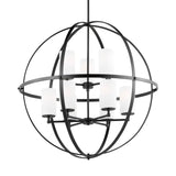 Alturas Nine Light Chandelier — Etched / White Inside