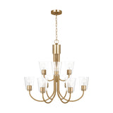Miles Nine Light Chandelier — Clear