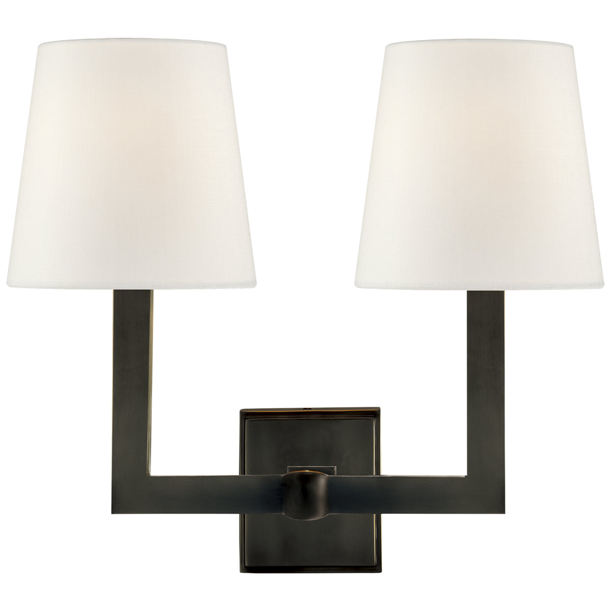 Square Tube Double Sconce — 15"