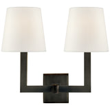 Square Tube Double Sconce — 15"