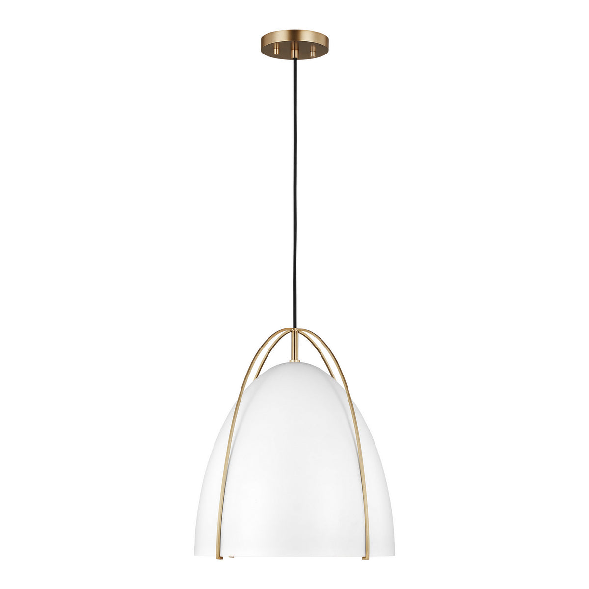 Norman Medium Pendant — Matte White, 9 W
