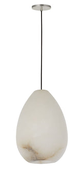 Alina One Light Pendant — 6.80", Alabaster