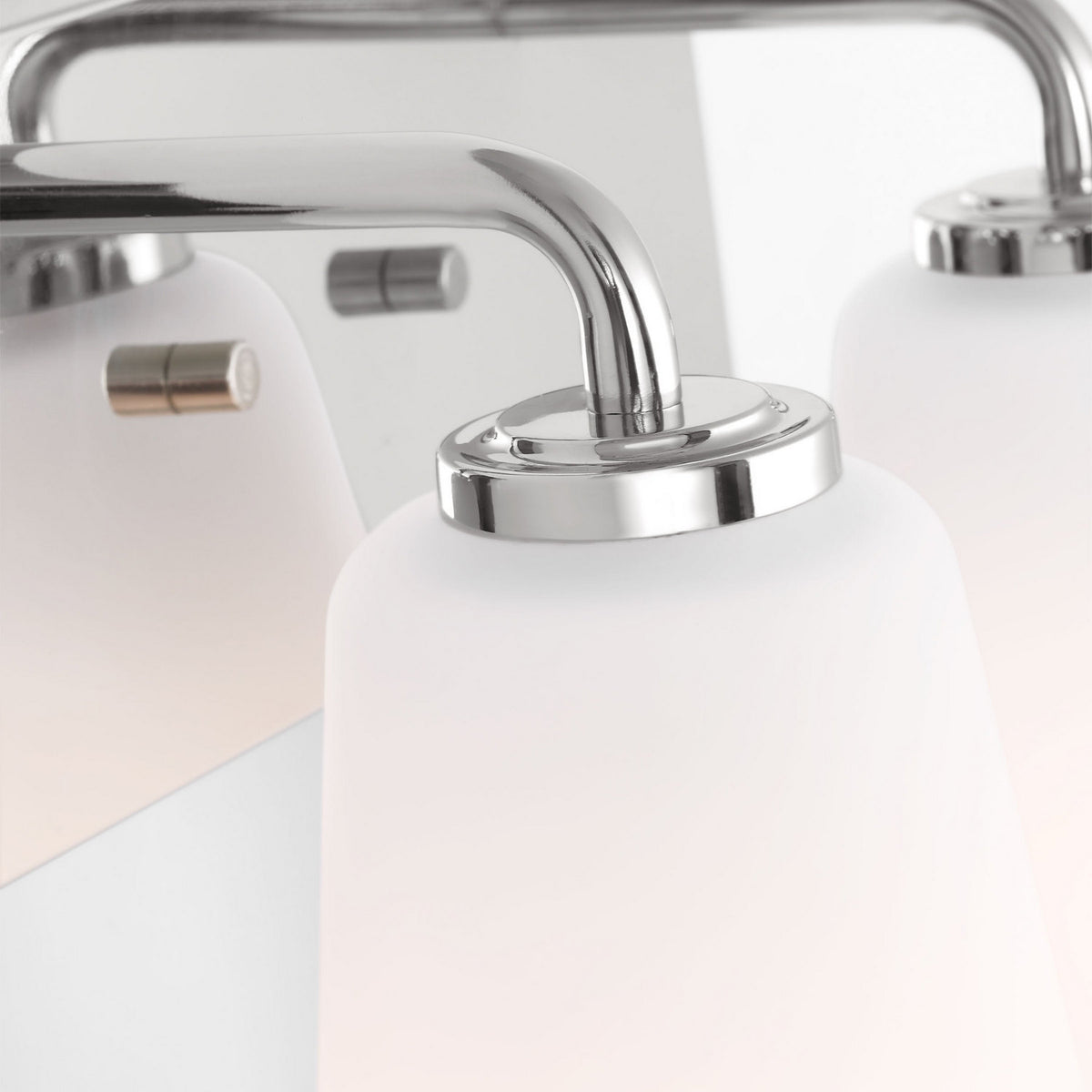 Miles Two Light Bath — Etched white glass