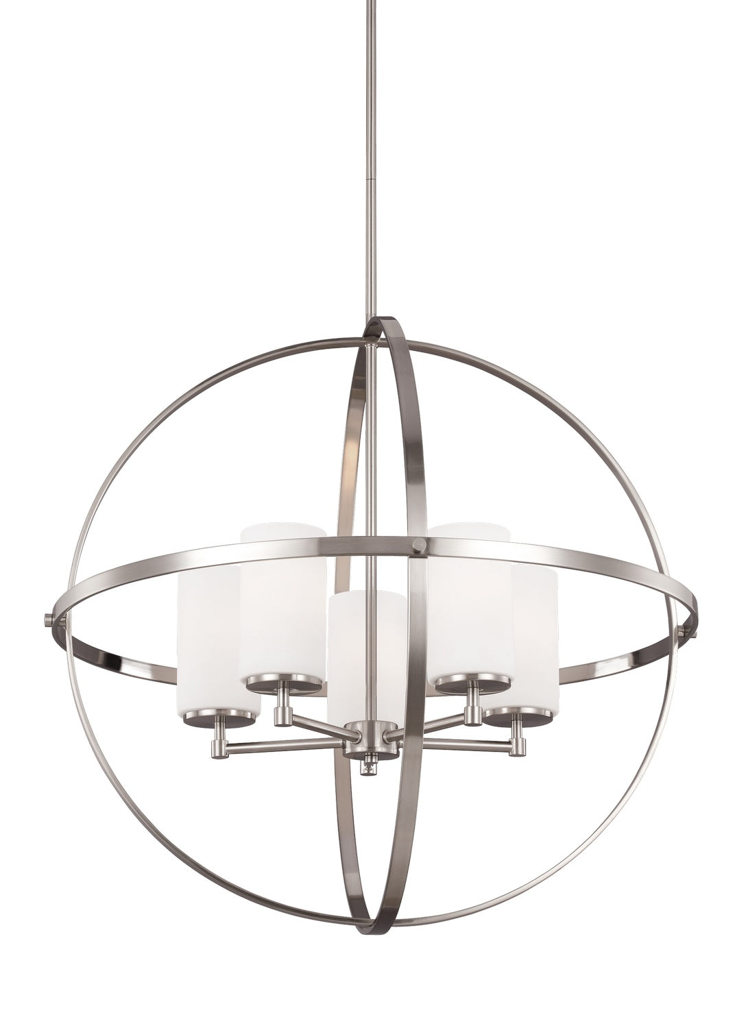 Alturas 5-Light Chandelier — Etched / White Inside
