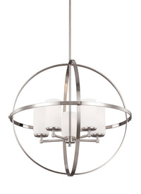 Alturas 5-Light Chandelier — Etched / White Inside