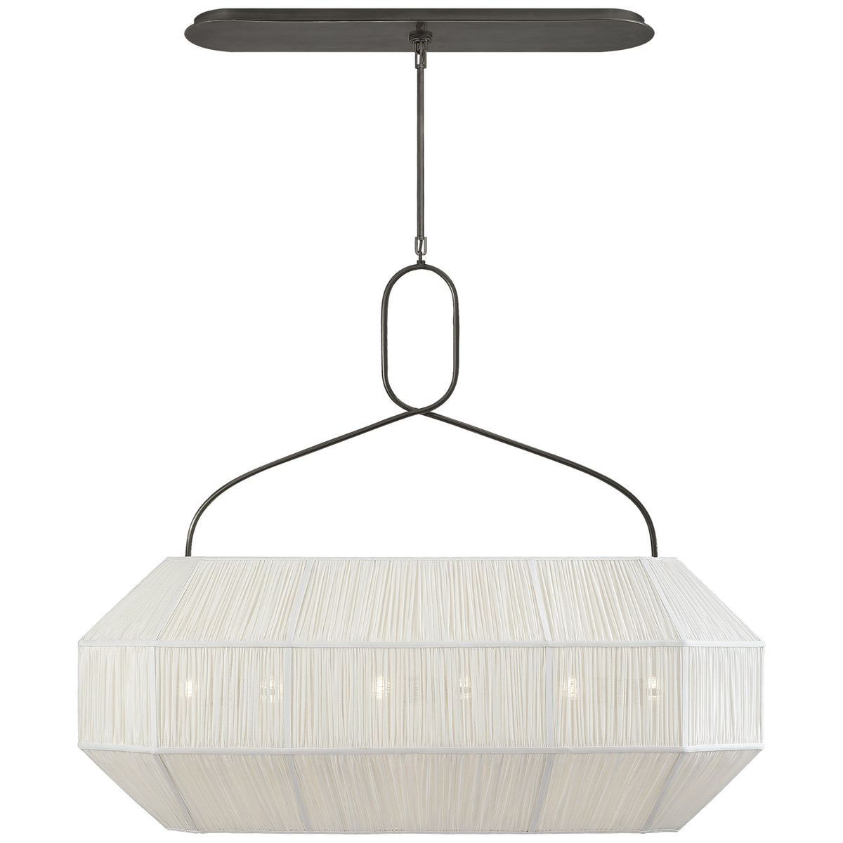 Six Light Linear Chandelier