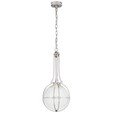 Gracie Medium Captured Globe Pendant with Clear Glass