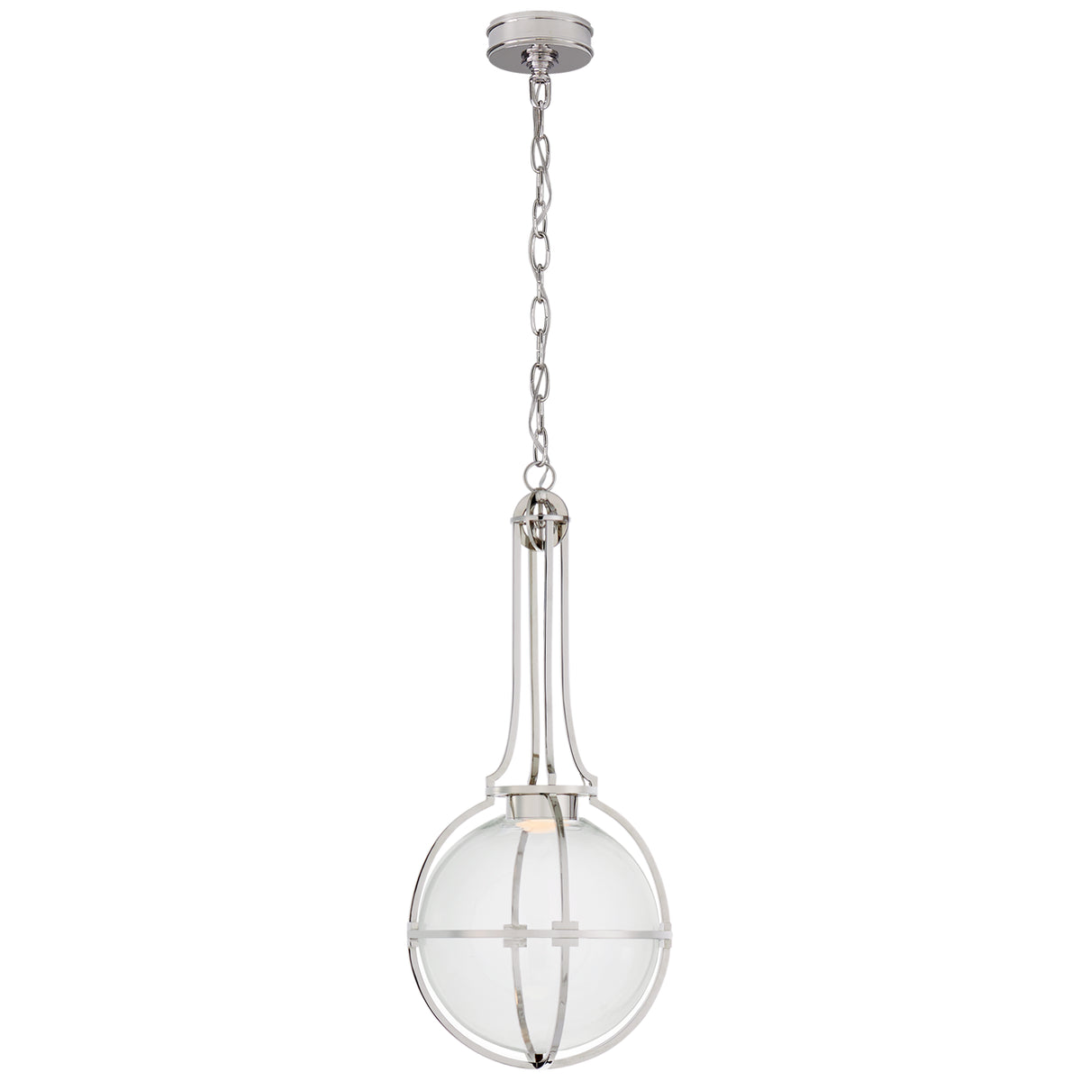 Gracie Medium Captured Globe Pendant with Clear Glass